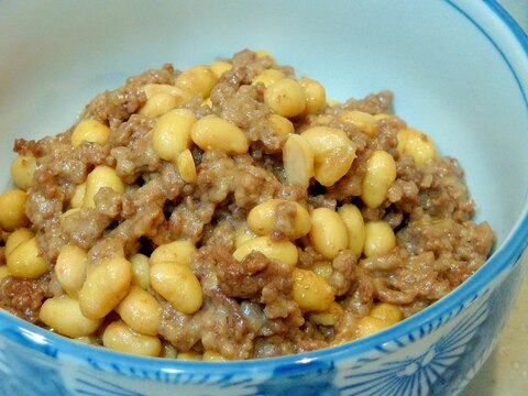 めっちゃ簡単☆大豆とひき肉の味噌チーズ炒め